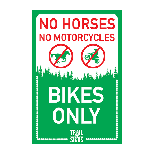 Bikes Only, Mountain Bike Trail Sign
