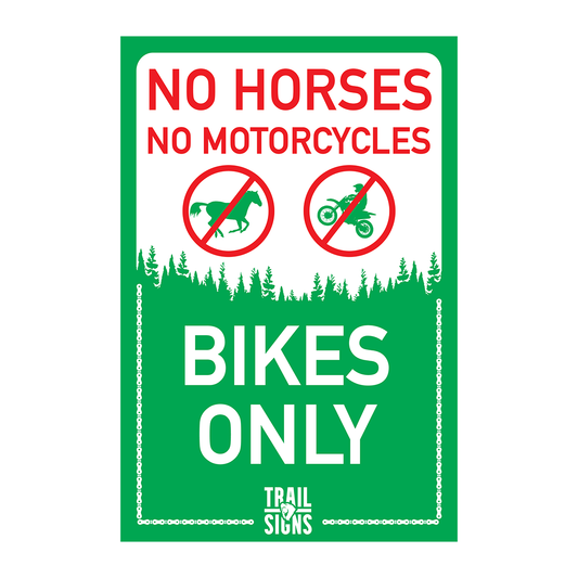 Bikes Only, Mountain Bike Trail Sign 